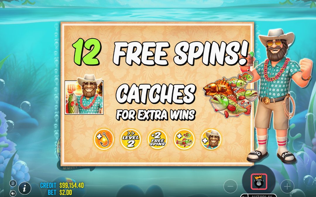 Free Spins en cours, le fisherman sur les rouleaux